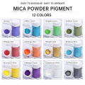 12 colors Mica Powder Cosmetic Grade Mica Pigment for Dye Soap Dye Eyeshadow and Lips Makeup Dye